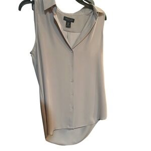 Rachel Zoe Sleeveless Blouse Button Down Collared Top Career Medium‎